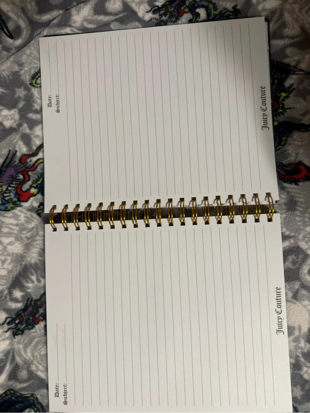 Juicy Couture Black & Pink Journal with Gold Crown Pen